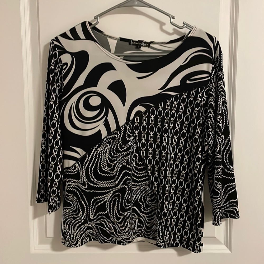 Jessica Max Three Quarter Sleeve Top Shirt Size Large